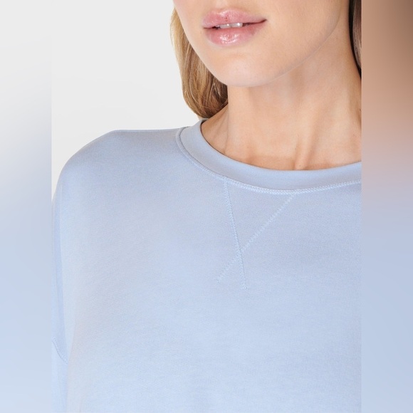 Sweaty Betty After Class Split Sweatshirt Medium Pullover blue jumper light long - Picture 4 of 15